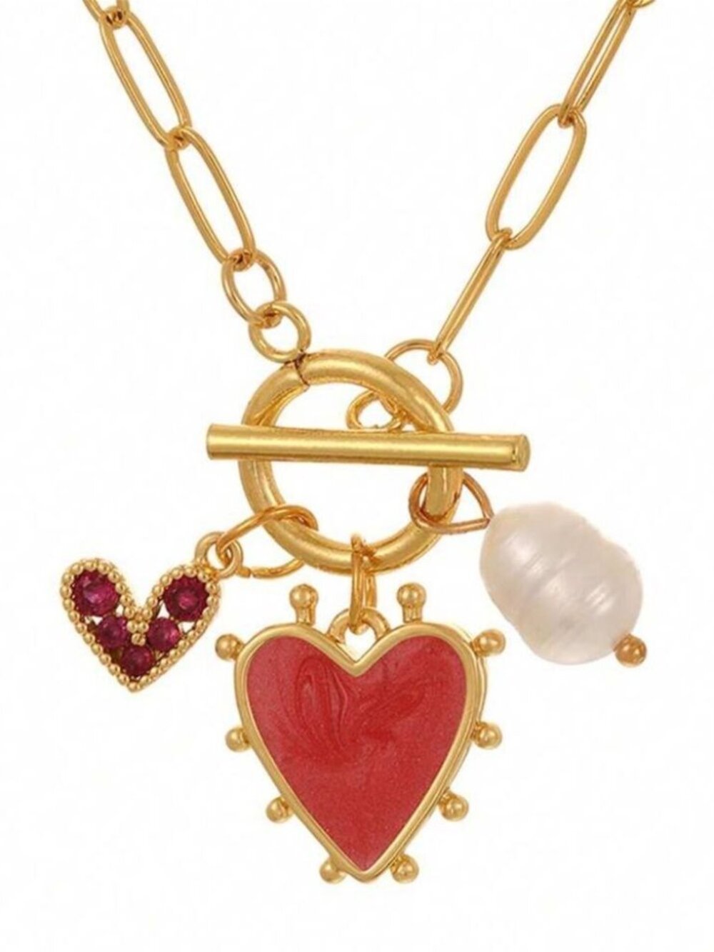 RedHeart Pendant NecklaceN956